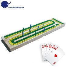 3 Track Solid Wood Cribbage Spiel mit Pegs